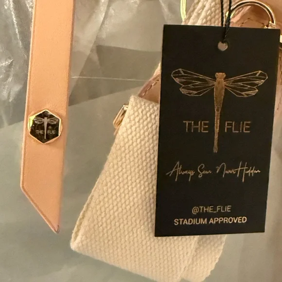 The Flie Ticket Holder Bag NEW velvet dust bag, clear stadium festival tote gift - Picture 6 of 10